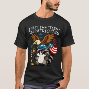 I Put The Tism In Patriotism Athletic Eagle  T-Shirt