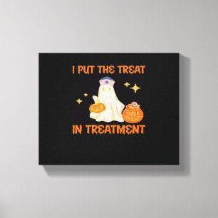 I Put Treat In Treatment Retro Funny Nurse Doctor  Canvas Print