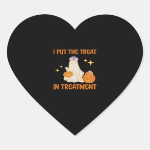I Put Treat In Treatment Retro Funny Nurse Doctor  Heart Sticker