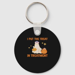 I Put Treat In Treatment Retro Funny Nurse Doctor  Key Ring