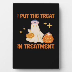 I Put Treat In Treatment Retro Funny Nurse Doctor Plaque