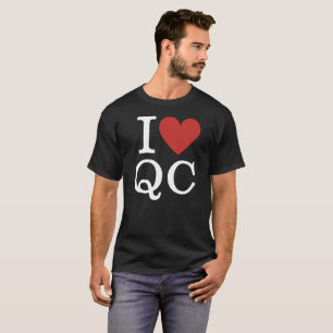 I ❤️ QC Quality Control for Employees CUSTOM Men's T-Shirt