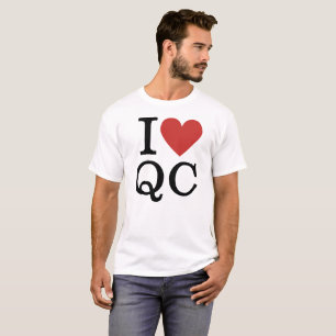 I ❤️ QC Quality Control for Employees CUSTOM Men's T-Shirt