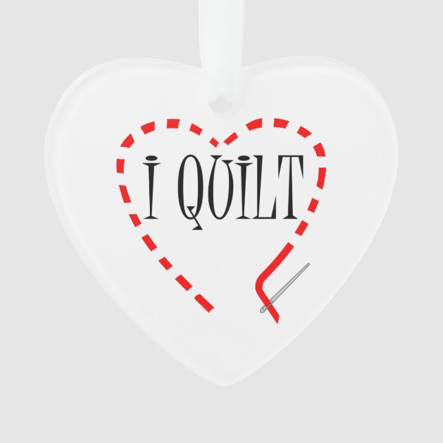 I Quilt Ornament (Front)