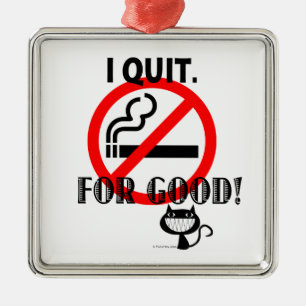 I Quit Metal Tree Decoration