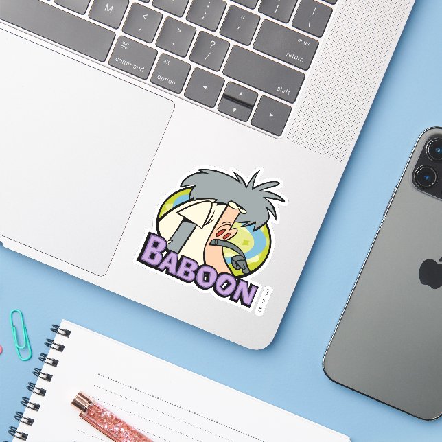 I.R. Baboon Character Badge (Laptop w/ iPhone)