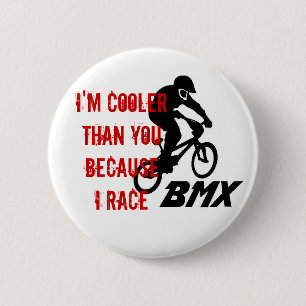 I Race BMX Button