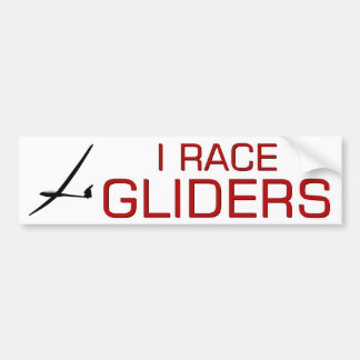 I RACE GLIDERS BUMPER STICKER