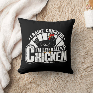 I Raise Chickens, Funny Chicken Owner Farmer Gifts Cushion