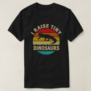 I Raise Tiny Dinosaur Vintage Retro Leopard Gecko T-Shirt