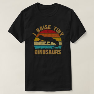 I Raise Tiny Dinosaur Vintage Retro Leopard Gecko T-Shirt