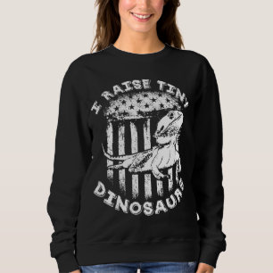 I Raise Tiny Dinosaurs Bearded Dragon Distressed Sweatshirt