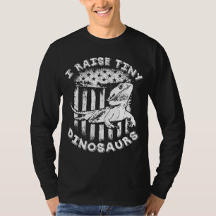 I Raise Tiny Dinosaurs Bearded Dragon Distressed T-Shirt