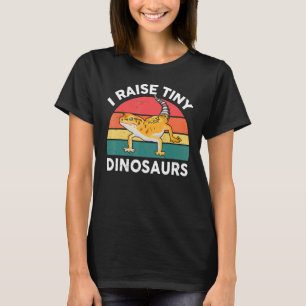 I Raise Tiny Dinosaurs Leopard Gecko Funny Mum Dad T-Shirt
