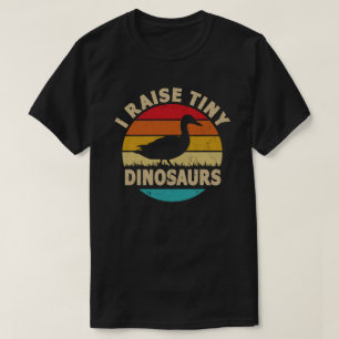 I Raise Tiny Dinosaurs Vintage Retro Duck T-Shirt
