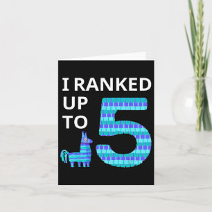 I Ranked Up To 5 Birthday Video Game Llama Piñata Card