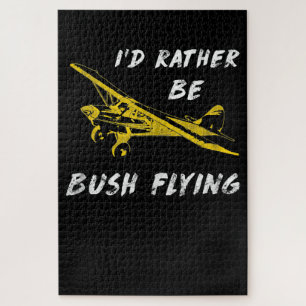 I Rather Be Bush Flying Pilot Lover Costume Gift Jigsaw Puzzle