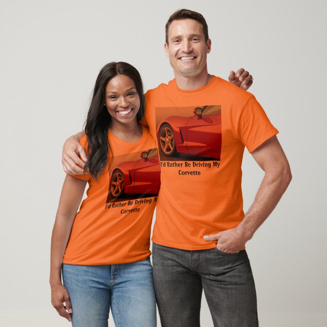 I Rather be driving my Red Corvette T-Shirt (Unisex)