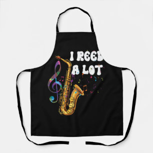 I Read A Lot Saxophone Tenor Saxophonist Player Mu Apron