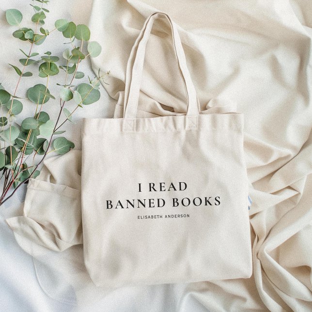 I Read Banned Book Tote Bag (Make a bold statement with the I Read Banned Books tote, bold, smart, and proudly rebellious.)