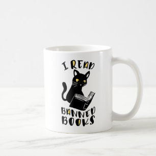 I read banned books Cat Coffee Mug