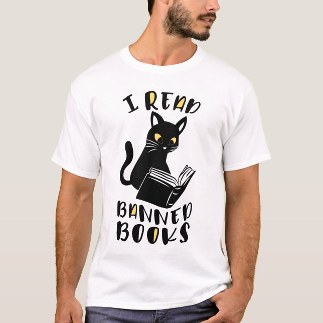 I read banned books Cat T-Shirt (Front)