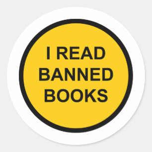 I Read Banned Books Classic Round Sticker
