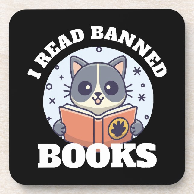 I read banned books coaster (Front)