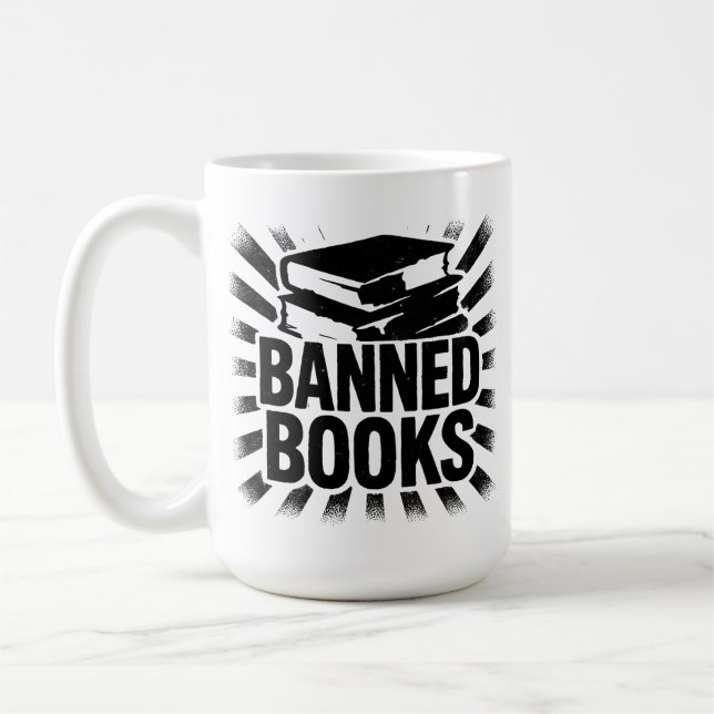 I Read Banned Books Coffee Mug (Left)