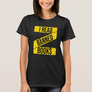 I Read Banned Books Fight Censorship Freadom Book T-Shirt