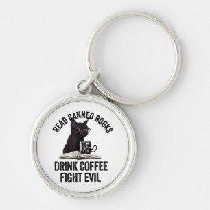I Read Banned Books Lover BookWorm Love Banned Boo Key Ring