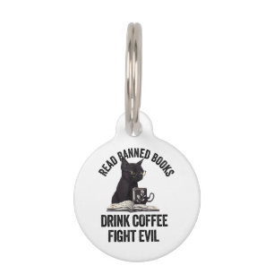 I Read Banned Books Lover BookWorm Love Banned Boo Pet Tag