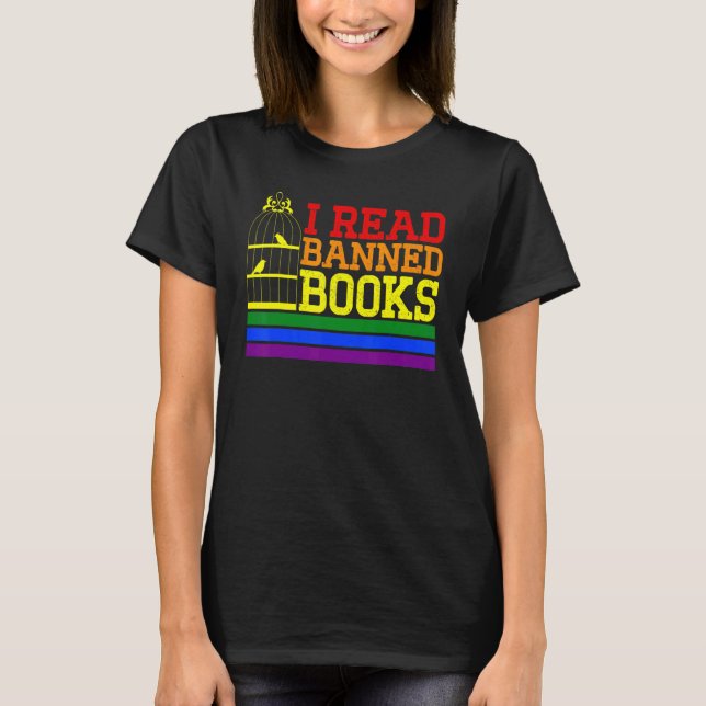I Read Banned Books Reading Library 2 T-Shirt (Front)