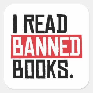 I Read Banned Books Square Sticker