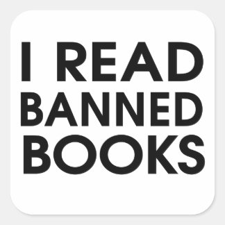 I Read Banned Books Square Sticker