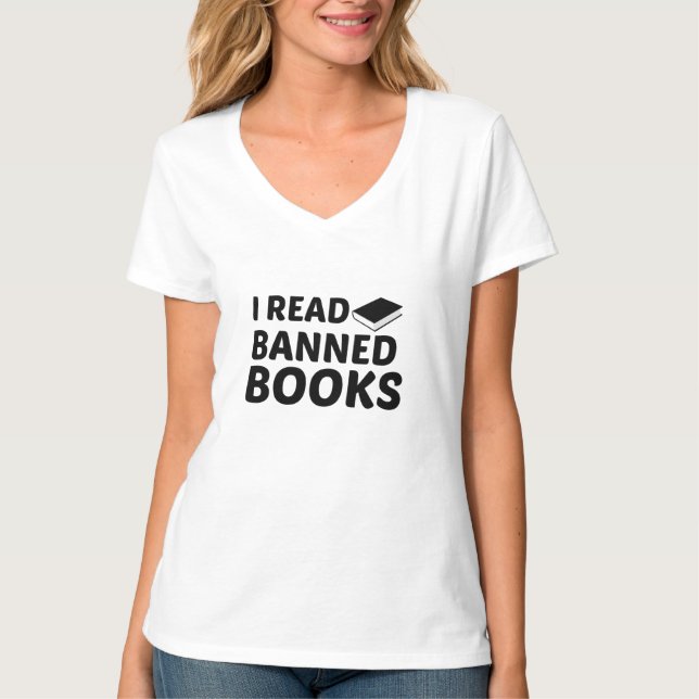 I READ BANNED BOOKS T-Shirt (Front)