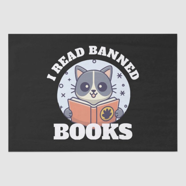 I read banned books tissue paper (Front)