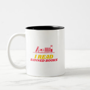 I Read Banned Books Two-Tone Coffee Mug