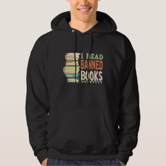 I Read Banned Books With Book And Bookworm And Rea Hoodie