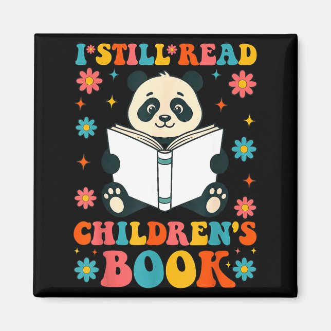 I read children's books funny reading graphic  magnet (Front)