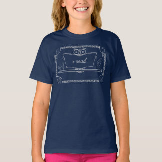 I Read/Cute Fun Owl Reading T-Shirt