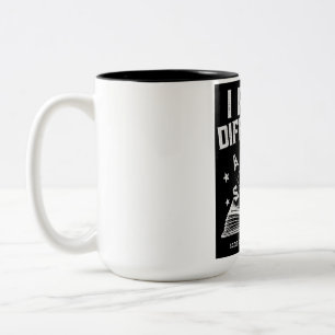 I Read Different—Oddly Wired Dyslexia Pride Black Two-Tone Coffee Mug
