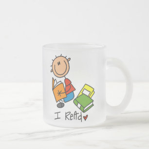 I Read Frosted Glass Coffee Mug