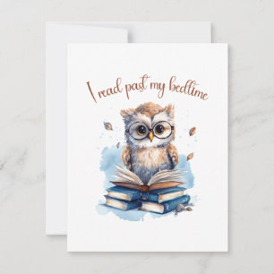 I read past my bedtime  card