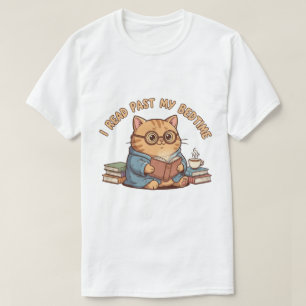 I Read Past My Bedtime Cute Reading Cat T-Shirt