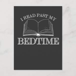 I Read Past My Bedtime Funny Reading Book Lover Postcard