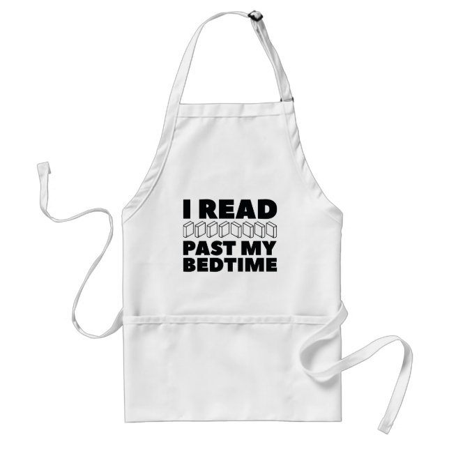 I Read Past My Bedtime Standard Apron (Front)