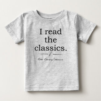 I read the classics logo baby kids shirt
