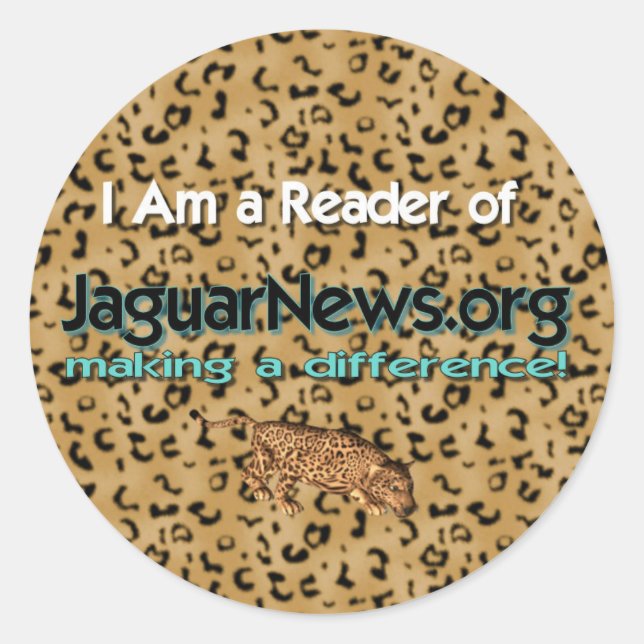 I Read the Jaguar News Classic Round Sticker (Front)