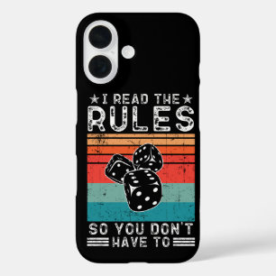 I Read the Rules So You Don't Have to Board Game iPhone 16 Case